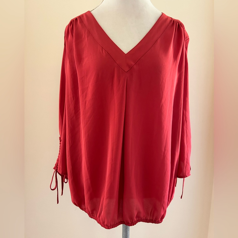 Pretty Dark Rust Colored Blouse - image 1